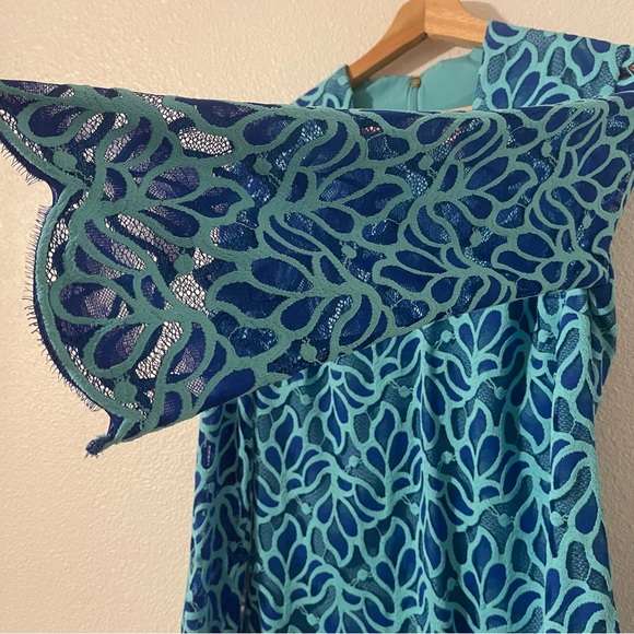 Lilly Pulitzer Devina Brewster Blue Light Flora Lace Shift Dress Size 6 - Picture 5 of 14